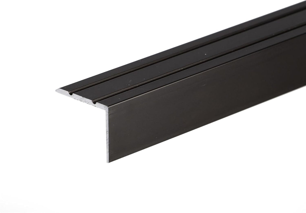 A36 25 x 20mm Anodised Aluminium Self Adhesive Stair Nosing Edge Trim