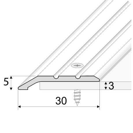 White Anodised Aluminium Door Threshold