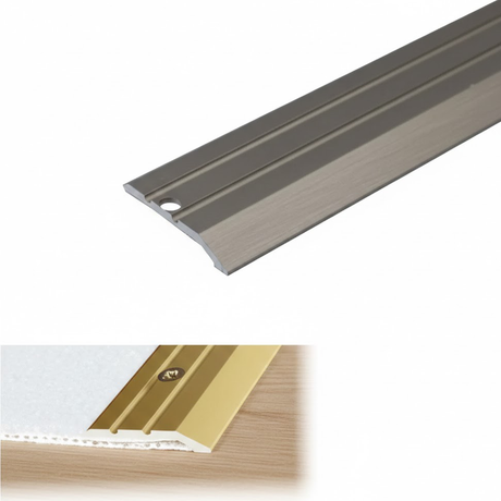 Inox Anodised aluminium door threshold ramp profile A01 30mm width