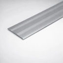 Siler A08 35mm anodised aluminium flat threshold profile for covering floor joints at doorways.