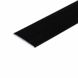 Black Anodised aluminium flat door threshold strip with self-adhesive backing for quick, drill-free installation.