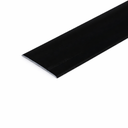 Black Anodised aluminium flat door threshold strip with self-adhesive backing for quick, drill-free installation.