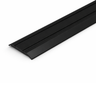 Black A12 25mm anodised aluminium flat door threshold strip with a slim profile for neat floor transitions.