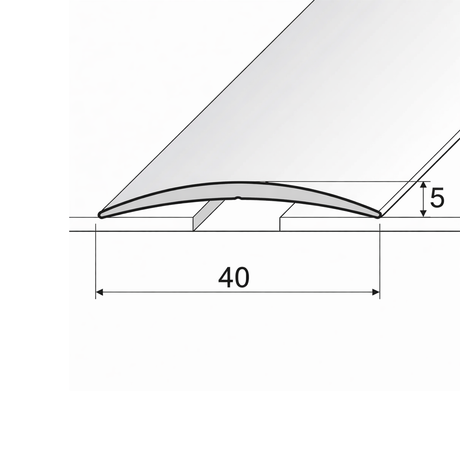 Usage of a 40mm wood effect aluminium self-adhesive threshold strip creating a natural-looking floor transition.