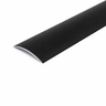 Black A13 40mm anodised aluminium self-adhesive door threshold strip with a flat profile for smooth floor transitions.