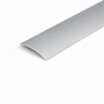 Silver A13 40mm anodised aluminium self-adhesive door threshold strip with a flat profile for smooth floor transitions.