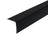 Black A41 35 x 35mm Aluminium Non Slip Ribbed Treads Stair Nosing Edge Trim