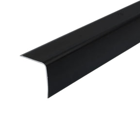 Black A41 35 x 35mm Aluminium Non Slip Ribbed Treads Stair Nosing Edge Trim