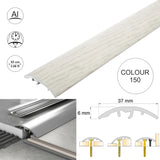 37mm Aluminium Wood-Effect 4-in-1 Door Threshold Strip S16K