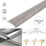 37mm Aluminium Wood-Effect 4-in-1 Door Threshold Strip S16K