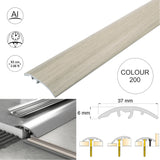 37mm Aluminium Wood-Effect 4-in-1 Door Threshold Strip S16K