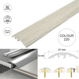 37mm Aluminium Wood-Effect 4-in-1 Door Threshold Strip S16K