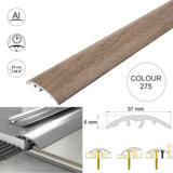 37mm Aluminium Wood-Effect 4-in-1 Door Threshold Strip S16K
