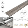 37mm Aluminium Wood-Effect 4-in-1 Door Threshold Strip S16K