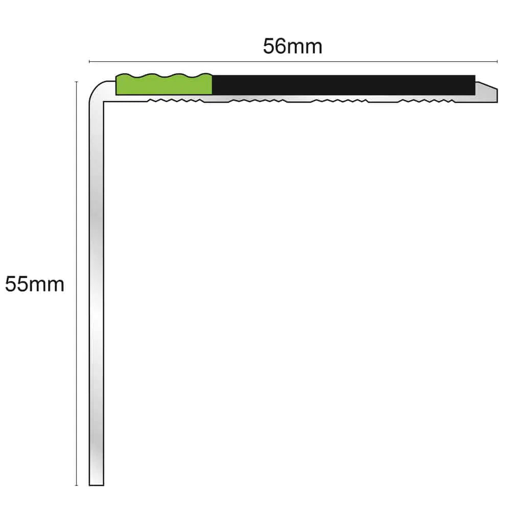  56x55mm Tredsafe DDA Compliant Aluminium Non Slip 