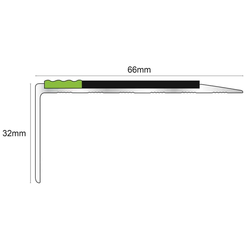  Aluminium Non Slip Stair Nosing Edge Trim With Pvc 