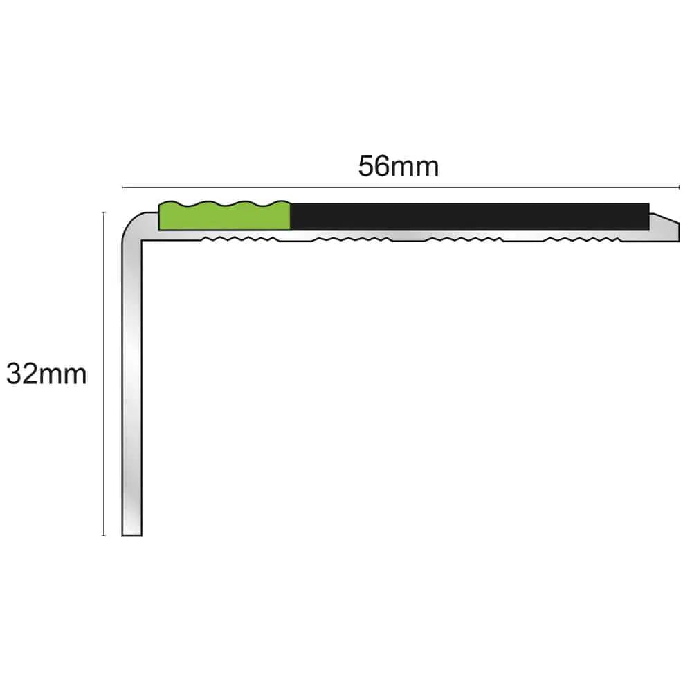  Non Slip Stair Nosing Edge Trim With Pvc Insert