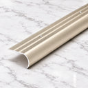 Aluminium Bullnose Stair Nosing Curved Metal Step Edge Trim 62mm x 38mm in champagne 