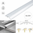 Silver S30K 30mm aluminium 4-in-1 floor trim threshold for doorways