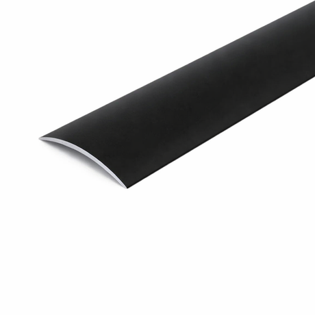 Black A04 49mm aluminium door threshold strip for floor transitions