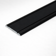 Black A02 30mm aluminium flat door threshold strip with anodised finish