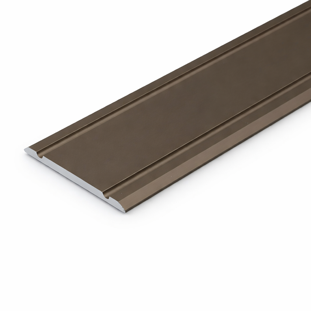 Champagne A02 30mm aluminium flat door threshold strip with anodised finish