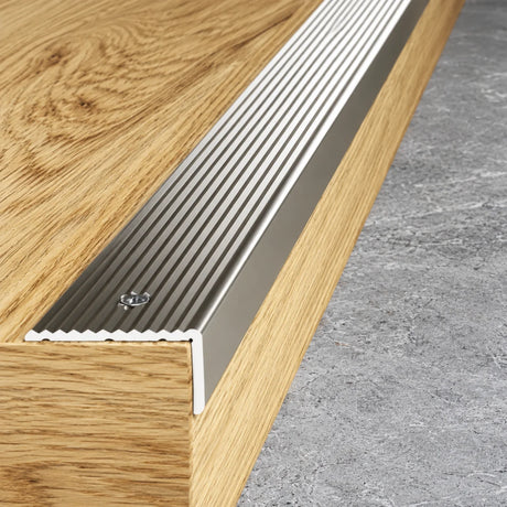 Aluminium Stair Nosing 40MM X 20MM X 0.9M  Wide Grooved Anti-Slip Profile used image