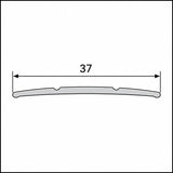 37mm Aluminium Door Threshold Strip – 1m Screw Fix Diagram