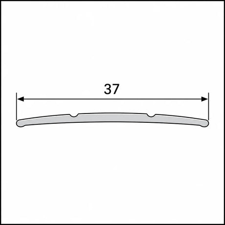 37mm Aluminium Door Threshold Strip – 1m Screw Fix Diagram