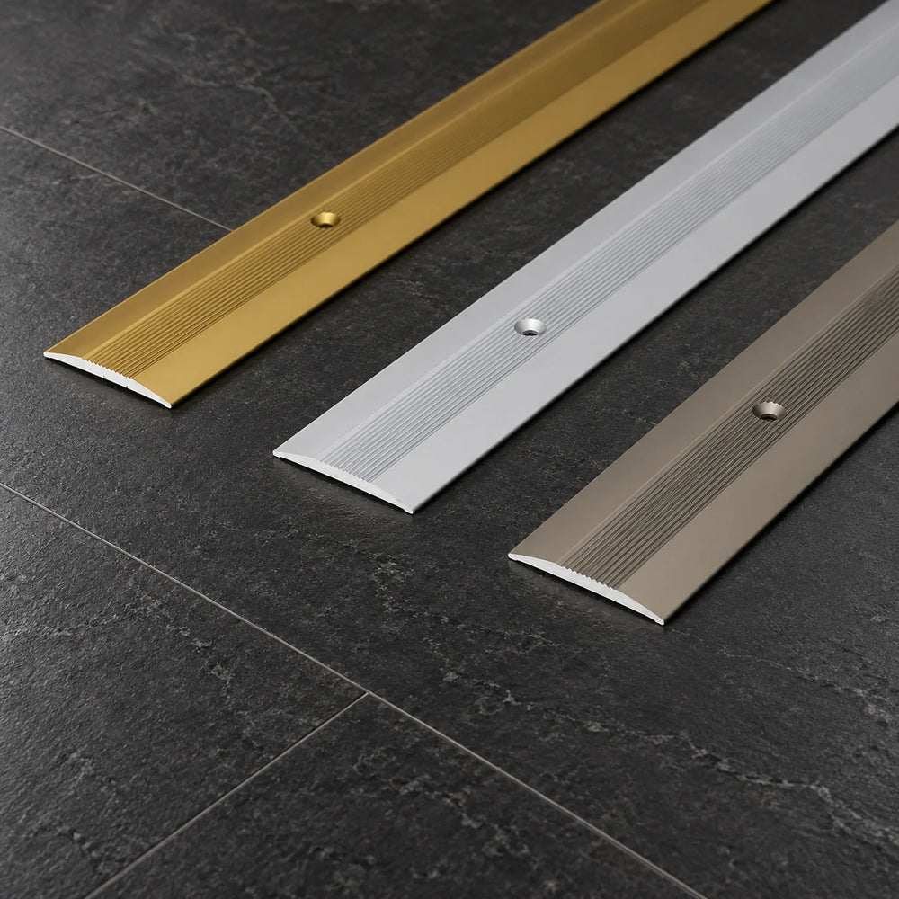 38mm Aluminium Door Threshold Strip – Carpet to Laminate Bar All Colors