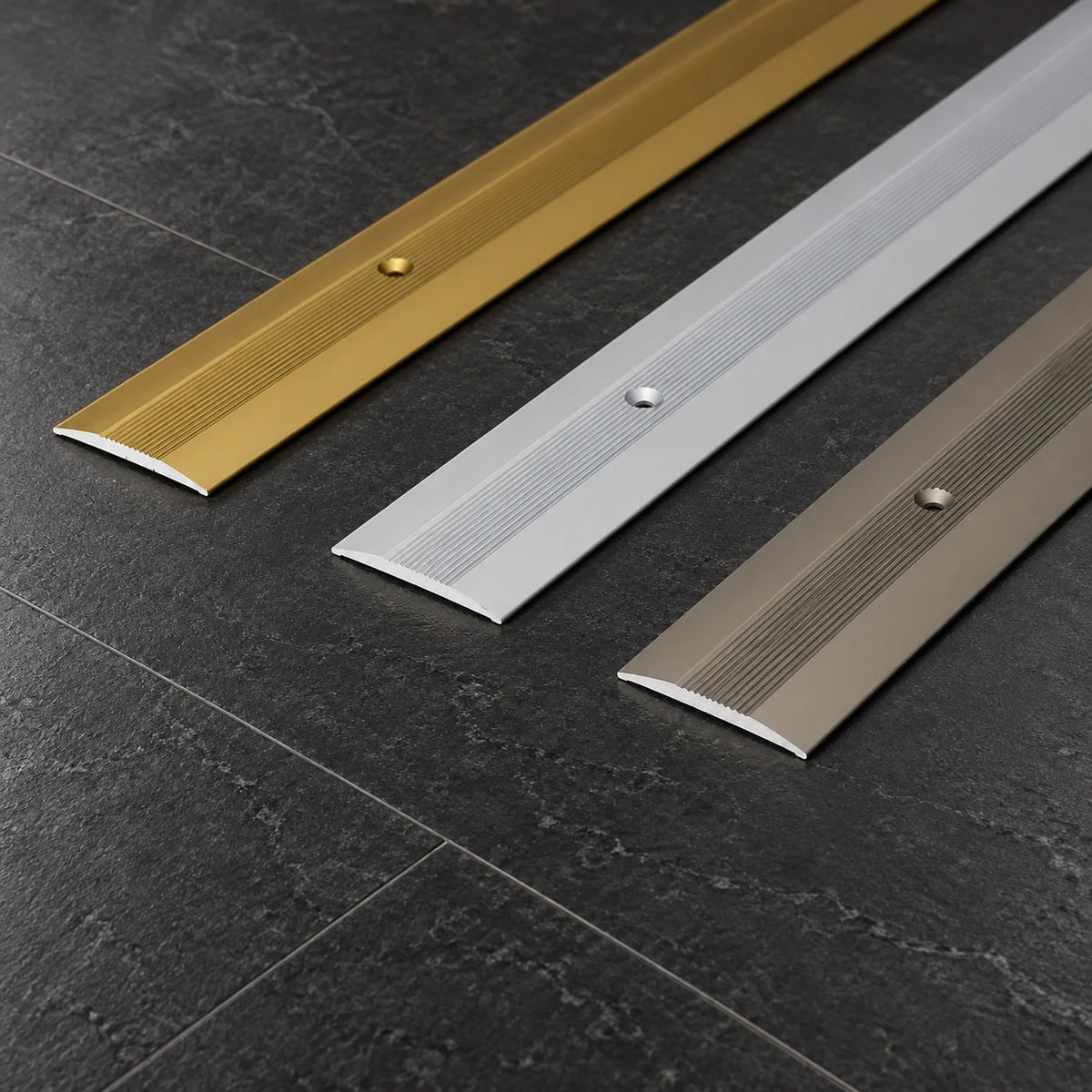 38mm Aluminium Door Threshold Strip – Carpet to Laminate Bar All Colors
