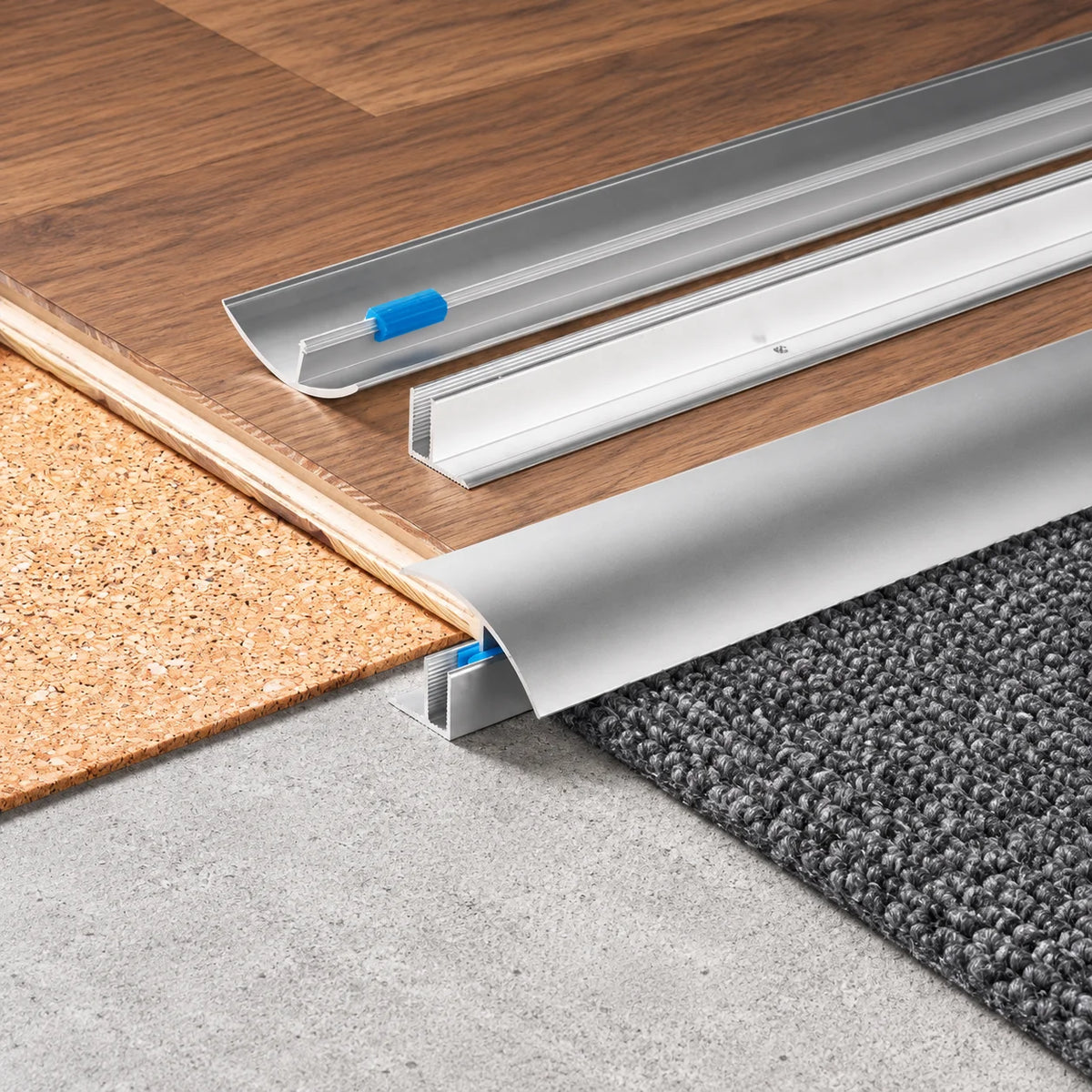 50mm Aluminium Door Threshold Strip – 900mm Push-In Fix Fitting 