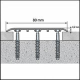 80mm Aluminium Door Threshold Strip – 930mm Concealed Dowel Fix Diagram