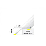 40x9mm Aluminium Ramp Door Threshold Strip – 900mm Self-Adhesive Diagram
