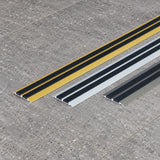 45mm Aluminium Transition Strip with Rubber – 1m & 2m All Colors