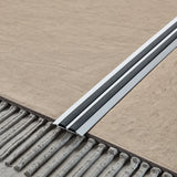 45mm Aluminium Transition Strip with Rubber – 1m & 2m Realuse Image