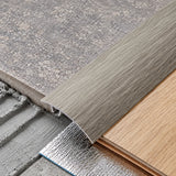 47mm Aluminium Wood Effect Door Threshold Strip – 930mm Realuse Image