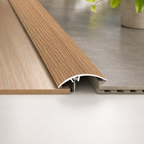 50mm wood effect aluminium door threshold strip