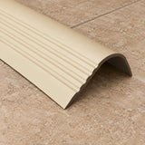 Non Slip Stair Nosing 70x40mm – Flexible PVC Rubber Profile 1.18m In beige Color