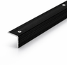 Black A35 ribbed stair nosing edge trim used for anti-slip stair protection