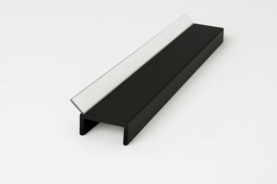 Black Kickboard Trim MDF Panel Cover PVC Plinth Sealing Strip