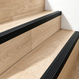 Non Slip Stair Nosing 50x42mm Flexible PVC Rubber Profile – 1.18m In Black Color