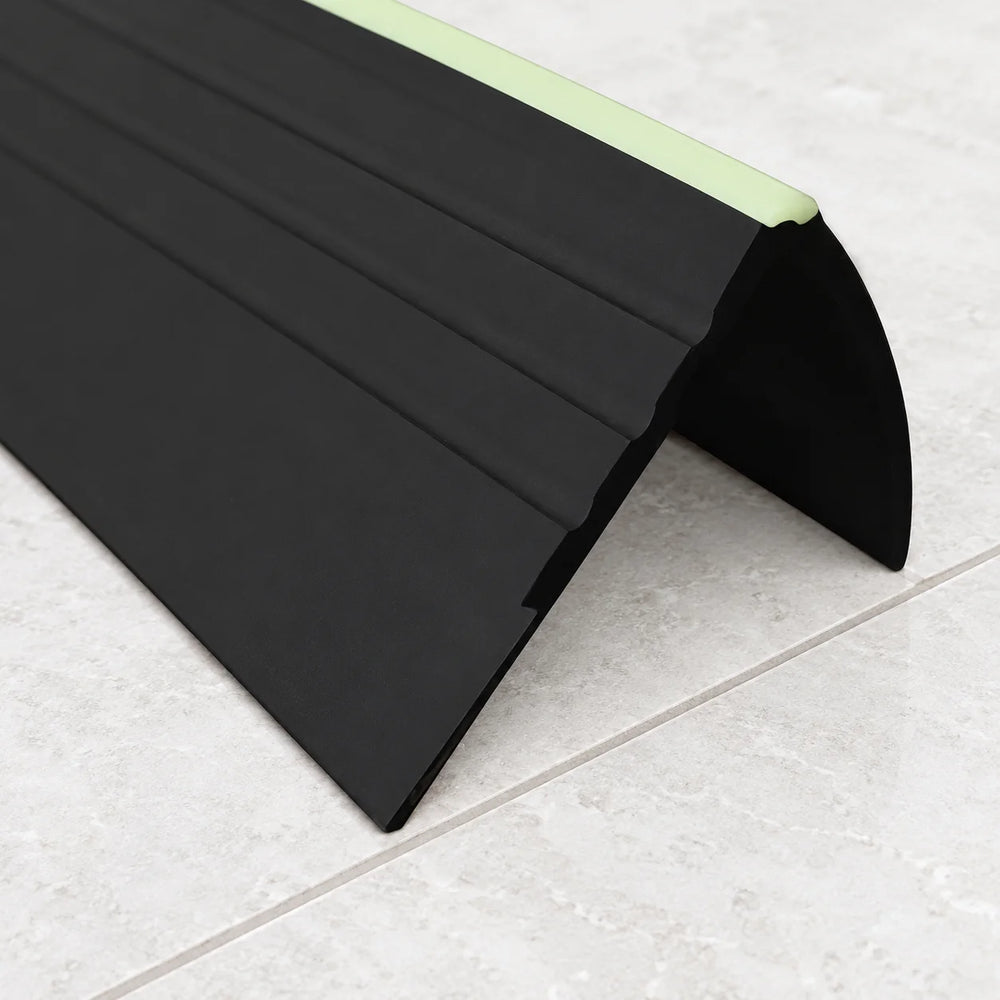 Non Slip PVC Stair Nosing with Glow Strip 40x40mm – 1.18m In Black Color