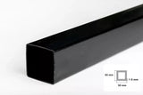 Black & White Durable PVC Plastic Box Section Square Tube