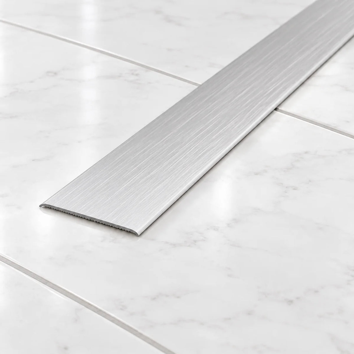 30mm Self Adhesive Aluminium Door Threshold Strip – 930mm In Brushed Silver Color