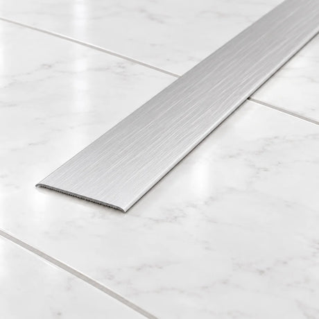 30mm Self Adhesive Aluminium Door Threshold Strip – 930mm In Brushed Silver Color