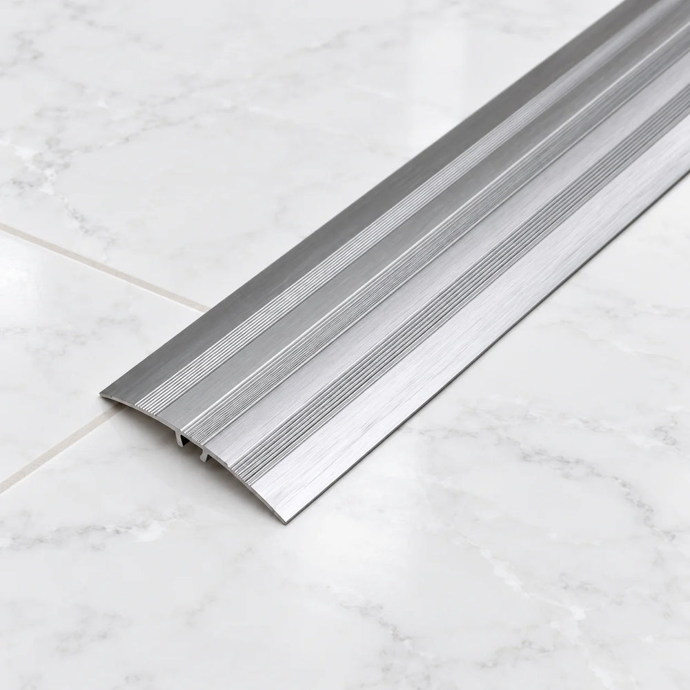 47mm Aluminium Door Threshold Strip – 930mm 5-in-1 System In Brushed Silver Color