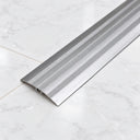 47mm Aluminium Door Threshold Strip – 930mm 5-in-1 System In Brushed Silver Color