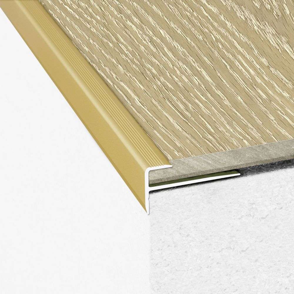 C24 28x14.5mm Aluminium LVT Stair Nosing for 5mm Flooring – StairsNosingUK