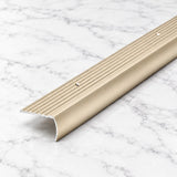 Aluminium Bullnose Stair Nosing 50 MM x 30 MM Curved Rounded Step Edge Trim in champagne finish
